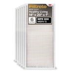 Filtrete BD05-6PK-1E MPR 300 Lot de 6 filtres à air pour Four AC 14 x 20 x 1 chaudière, Blanc, 14x20x1