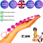 Anal Beads Large Size Butt Plug Sex Toy Dragons Tail Prostate Massager 12'' Inch