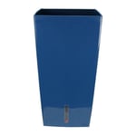 Bac a fleurs carré RIVIERA EVA NEW HAUT - Plastique - 52x52 cm - Bleu