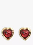 Eclectica Pre-Loved 22ct Gold Plated Heart Clip-On Earrings, Dated Circa 1980s