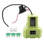 Adaptateur de Roue D'Alimentation pour Batterie 18V avec Fusible et Interrupteur Bornes , Connecteur Voiture Rc, Camion Rc