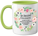 Stuff4 Retirement Gifts for Women, Leaving Gifts for Colleagues Women, Retirement Gift Ideas for Men or Women, Sorry Your Leaving Gifts, 11oz Ceramic Dishwasher Safe Green Mugs