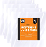 4pk Plastic Dust Sheets for Decorating | 3.6m x 2.7m Large Dust Sheets for | for