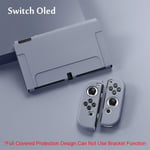 Harmaa-kristalli läpinäkyvä kotelo Nintendo Switch Oled -pelikonsolille JoyCon Controller Skin Shell Pehmeä TPU silikonisuojakuori