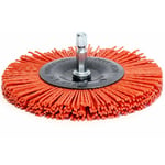 Brosse poncage nettoyage Bois pour Visseuse/Perceuse. Brosse Circulaire 100mm en Nylon à queue hexagonal 1/4 '(6mm)