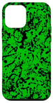 iPhone 12 mini Green + Black Paint Splatter Pattern Case