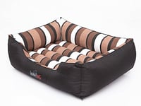 Hobbydog XXL CORCZP15 Dog Bed Comfort XXL Lit pour Chien Noir avec Rayures XXL 110 x 90 cm 6 kg