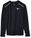 Nike Men Element Crew 3.0 Long Sleeve Shirt - Black/Reflective Silver, Small