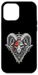 Coque pour iPhone 12 Pro Max Pentagramme occulte Baphomet Satan Païen Gothique Death Metal