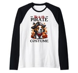 This is My Pirate Costume Basset Hound Halloween Pirate Raglan Baseball Tee