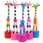 5 st Babys Toys Jul Fingerdockor Trä Giraff Dockor Push Toy Puppet Toys Db 18cm