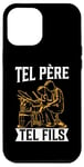 Coque pour iPhone 13 Pro Max Tel père tel fils accessoire batterie batteur humour