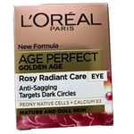 L'Oreal Paris Age Perfect Golden Age Rosy Radiant Eye Cream, 15 ml