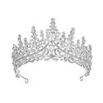 1 st kristalltiara krona, barock drottning krona silver bröllop tiara