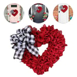 Eye-catching Valentine Wreath Heart Shape Front Door Front door  Door Window