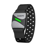 COOSPO HW807 Armband Heart Rate Monitor, Bluetooth 5.0 & ANT+ Dual HRM with HR Zone Heart Rate Variability, Optical HR Sensor with IP67 for Peloton Strava Zwift DDP Yoga