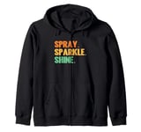 Spray Sparkle Shine Painter Zip Hoodie