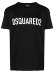 Dsquared2 Mens Slouch Logo-print T-shirt in Black Cotton - Size X-Large