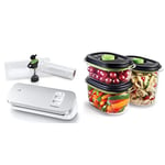 FoodSaver VS1191X Machine Sous Vide Alimentaire Compacte & mentaires FoodSaver de conservation et marinade | Boîtes alimentaires hermétiques sans BPA | Anti-fuite | 700 ml, 1.18 L & 1.8 L | 3 unités