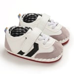 Baby Casual Sports Pu Stitching Soft Sole Toddler Shoes B 0-6months