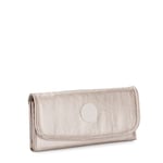 Kipling MONEY LAND Large Wallet, Metallic Glow (Silver)