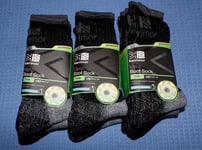 Karrimor Mens Boot Sock Trek Explore Midweight (7-11) 9 Pairs (Black)