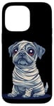 Coque pour iPhone 14 Pro Max Chien mignon comme momie pour les amoureux des chiens et des momies