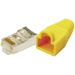 Logilink - Connectique RJ45 cat 5e, blindé MP0015 RJ45 mâle, droit Pôle: 8P8C jaune 100 pc(s)