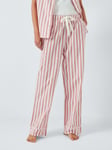 John Lewis Kora Stripe Pyjama Bottoms, Desert Rose
