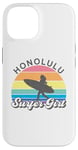 Coque pour iPhone 14 Honolulu Surfer Girl Hawaii Hawaii Surf Beach Cute