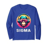 Sigma Meme Shirts Ironic Meme Shirt Funny Sigma Shirt Monkey Long Sleeve T-Shirt