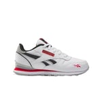 Reebok Classic Leather Step N Flash Sneaker, FTWWHT/PUGRY3/VECRED, 11.5 UK Child