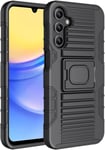 Rugged Hybrid Case with Ring Grip Stand for Samsung Galaxy A15 5G Phone