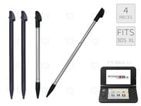 4 x Black Stylus for Nintendo 3DS XL/LL Plastic Stylus Extendable Parts Pen