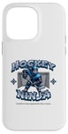 Coque pour iPhone 14 Pro Max Joueur ninja de hockey sur glace