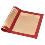 Tapis à pâtisserie en silicone, rectangulaire, 40 x 30cm, rouge-marron