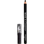 BOURJOIS - Crayon Khôl & Contour 01 Noir-issime & Taille Crayon - 2en1 Khôl & Liner - Couleur Intense - Longue Tenue 12h - Testé Ophthalmologiquement