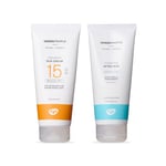 Green People Edelweiss SPF15 Sun Cream & After Sun Bundle 2 x 200ml | Natural, Organic Sunscreen with Tan Accelerator | Sensitive Skin | Non Comedogenic, Non Greasy | Reef Safe, Cruelty Free