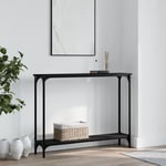 Furniture Limited - Table console noir 100x22,5x75 cm bois