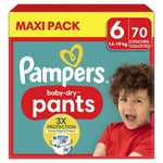 Couches Culottes Bébés Baby - Dry Pants 14 - 19 Kg Taille 6 Pampers - Le Pack De 70 Couches Culottes