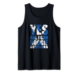 Retro Scottish Fan Scotland Flag Yes Sir I can Boogie Tank Top