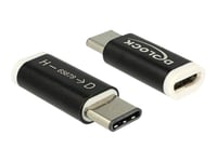 Delock - Usb-Adapter - Usb-C (Han) Til Micro-Usb Type B (Hun) - Usb 3.1 - Sort