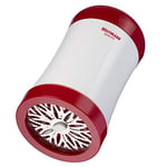 Westmark Hachoir à Herbes/ Râpe à Fromage Parmesan, 2 en 1, avec Disques tranchants de rechange, 7,5 x 7,5 x 13,4 cm, acier inoxydable/plastique, blanc/rouge, 11602260