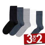 Björn Borg Strumpor 5P Essential Ankle Sock Blå/Grå Strl 36/40 Herr