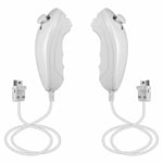 Mribo Wii Nunchuk 2 Pack, Ersättnings Nintendo Wii Nunchuck, Wii Joystick Controller för Nintendo Wii och Wii U