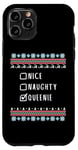 iPhone 11 Pro Nice, Naughty, Queenie Christmas Ugly Sweater Style Case