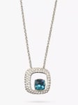 Eclectica Pre-Loved Rhodium Plated Swarovski Crystal Pendant Necklace, Dated Circa 1990s