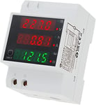 KETOTEK Compteur d'énergie monophasé Voltmètre Ampèremètre DIN AC80-300V 100A, Compteur d'électrique 1 phasé LCD Wattmètre Compteur intermédiaire Tension Facteur KWh consommation Mètre