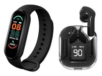 Eko Pack Sport Écouteurs TWS Imagine Bluetooth 5.3 ENC et Bracelet Connecté Noir