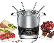 Rommelsbacher F 1200 Set à fondue électrique en acier inoxydable 2,5 l